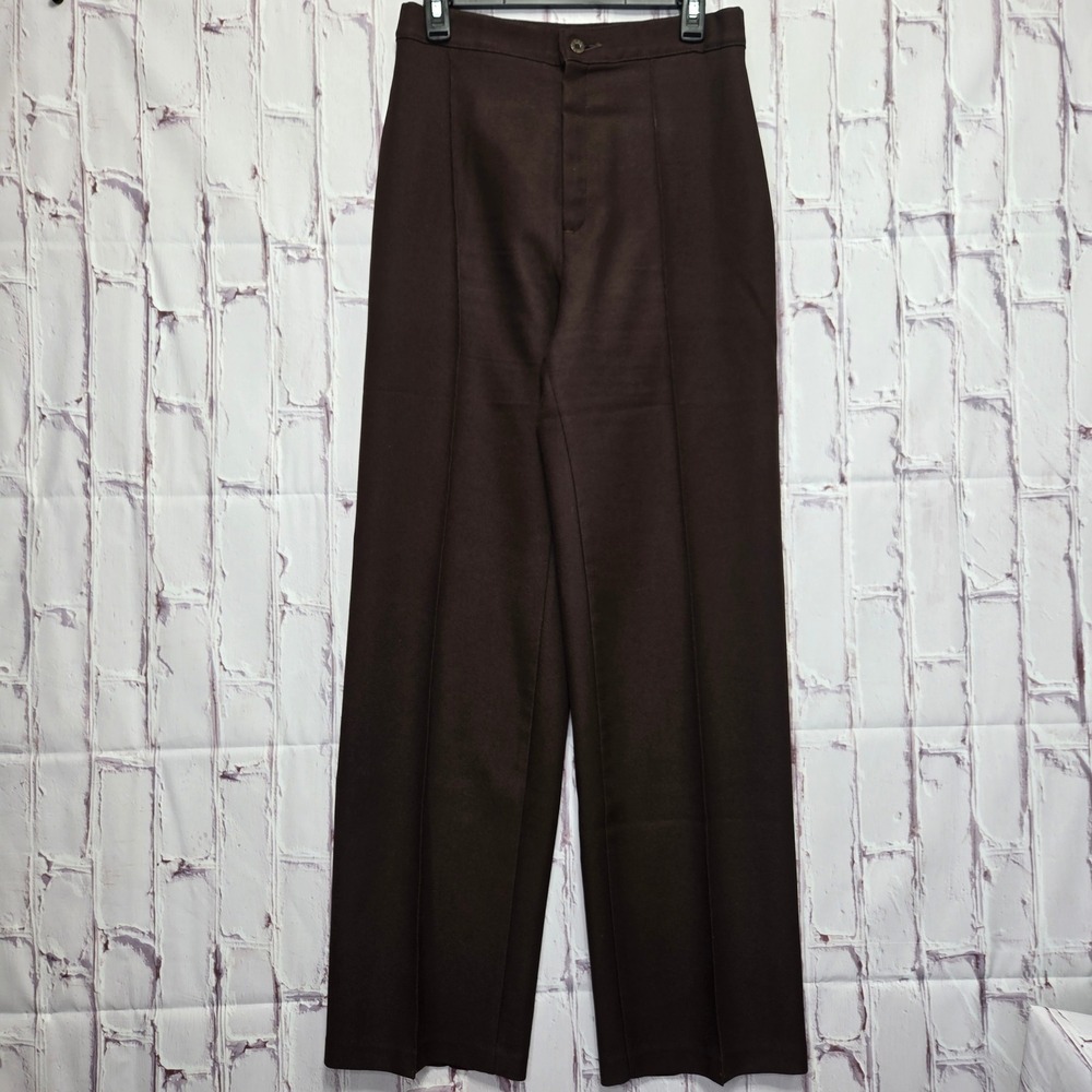 Vintage 1940s Levi's Strauss Trousers Brown High Waisted Wide Leg Pants Women 14